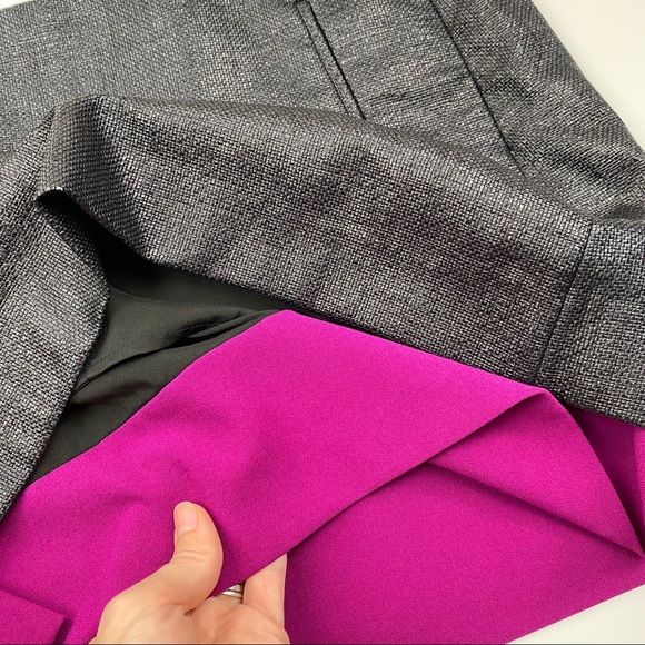 DVF Women’s Elley Mini Skirt Black Fuchsia Size 4 - Picture 7 of 8